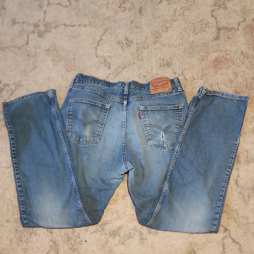 Levi Strauss Levi’s Men’s 514 Slim Straight Blue Denim Jeans 34 X 32